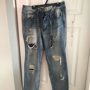 11 size Vintage Reunion jeans  stretchy over size